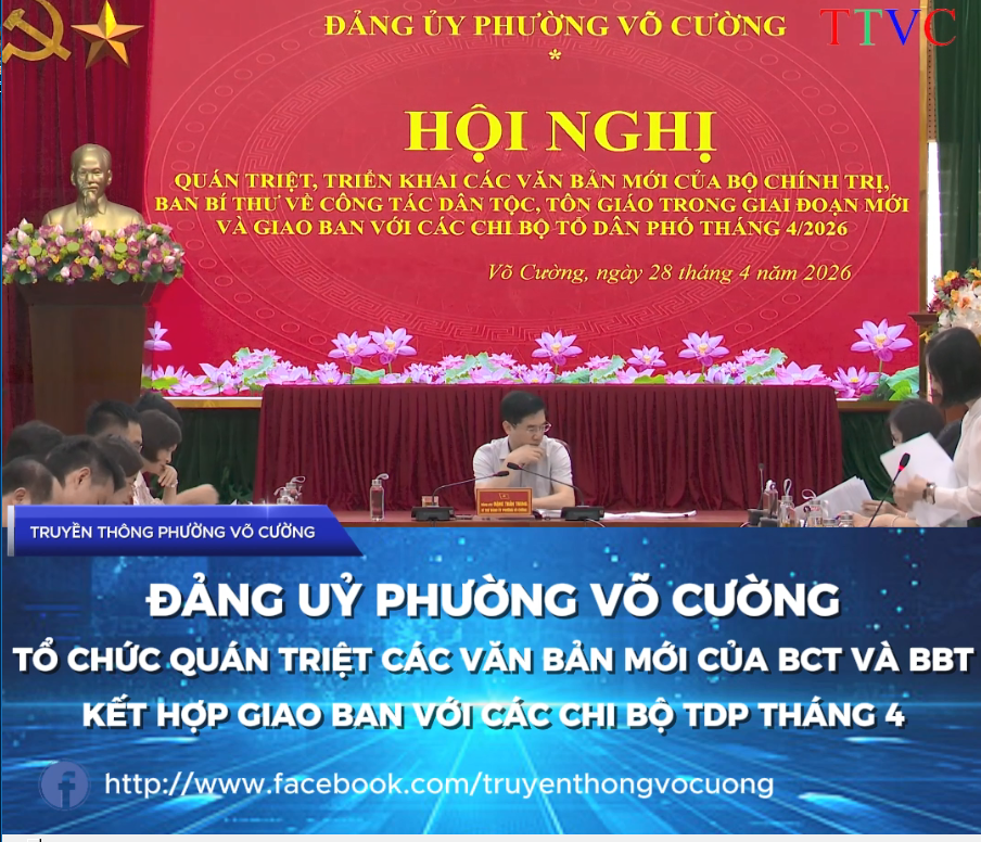 Đảng ủy phường Võ Cường tổ chức quán triệt các văn bản mới....mp4